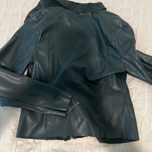 BlankNYC faux leather and suede dark green jacket size medium - Picture 3 of 6